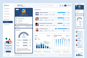 Learning Management System Dashboard, an UI Kit Template by peterdraw (Thumbnail 4 of 7)