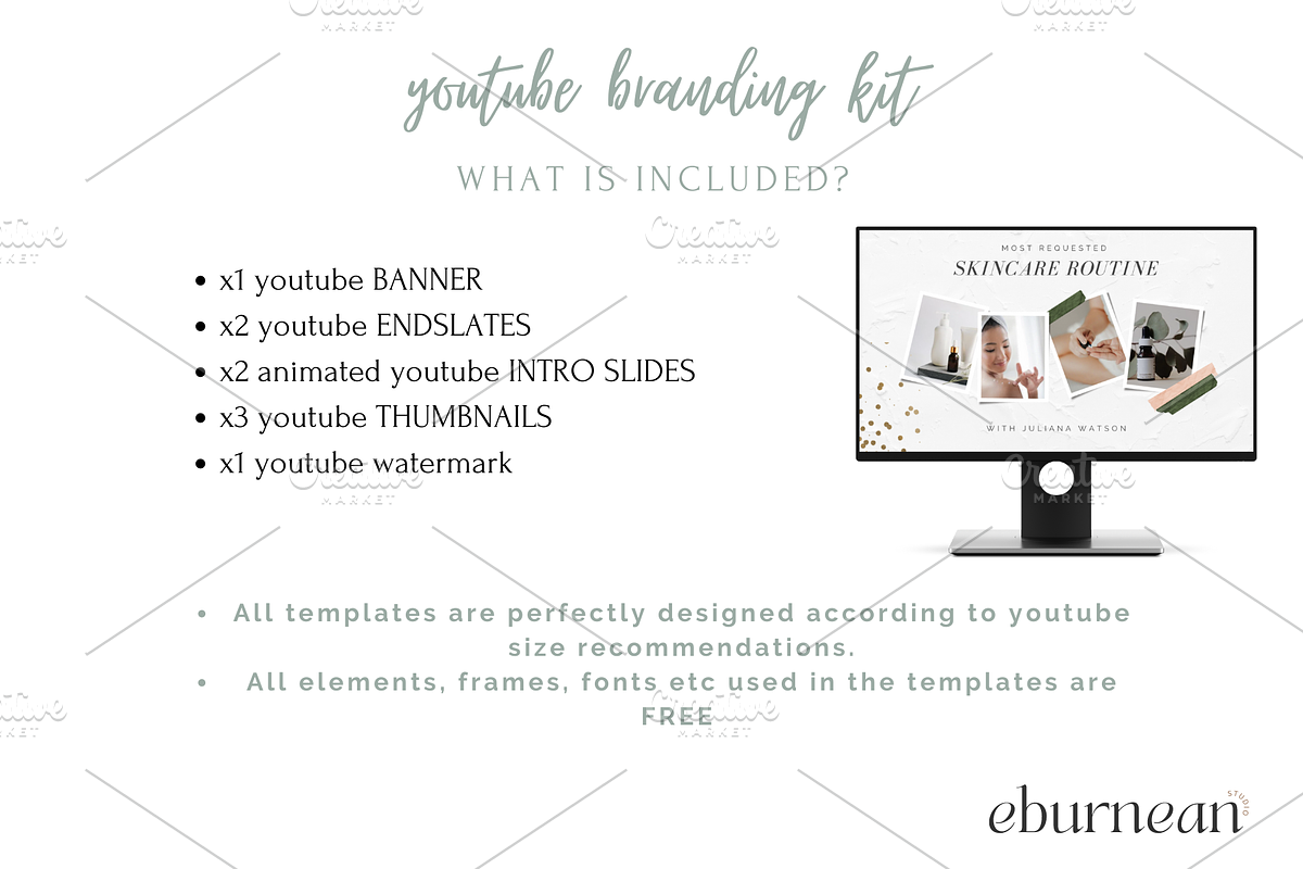 Youtube Branding Kit Canva, a Social Media Template by Studio Eburnean (Photo 5 of 5)