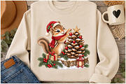 Christmas Woodland Animals Cliparts, a Seasonal Illustration by Ink Gallery (Thumbnail 6 of 8)