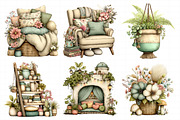 Cozy Boho Home Clipart, an Illustration by Daily.Designs (Thumbnail 5 of 8)