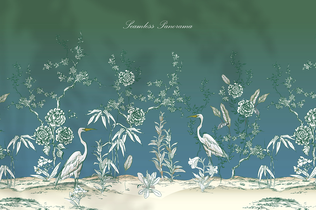 Chinoiserie Seamless Panoramas, an Illustration by Irina Dolgikh (Photo 8 of 17)