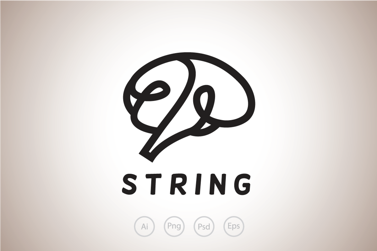 String Brain Logo Template, a Branding & Logo Template by Heavtryq Design