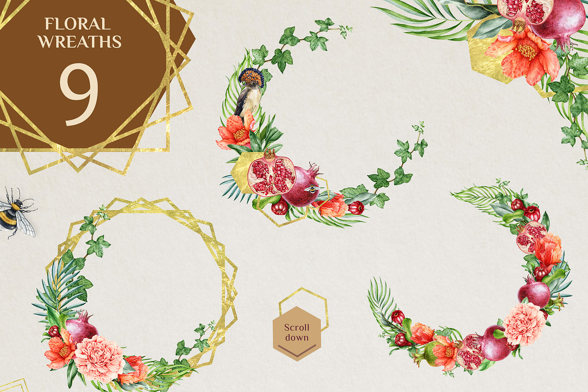 Oriental Botanical Watercolor Set, a Decorative Illustration by AnitaPol (Photo 8 of 15)