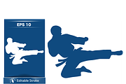 Dynamic Karate Action Vector, a Sport Illustration by CarWrap design (Thumbnail 4 of 4)