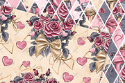 Valentines Day Digital Papers, a Pattern Graphic by Phantasia Design (Thumbnail 6 of 7)