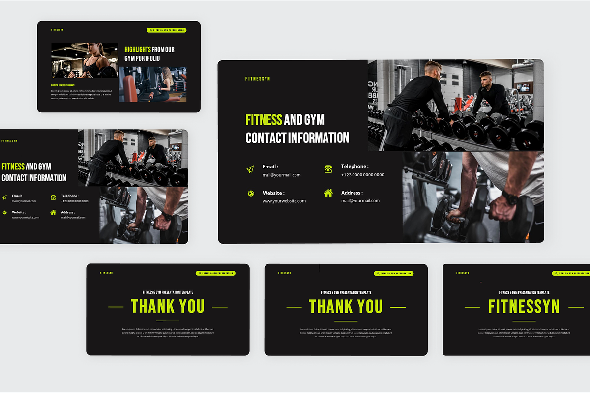 Fitnessyn - Fitness & Gym PowerPoint, a Presentation Template by SquidPixey (Photo 5 of 6)
