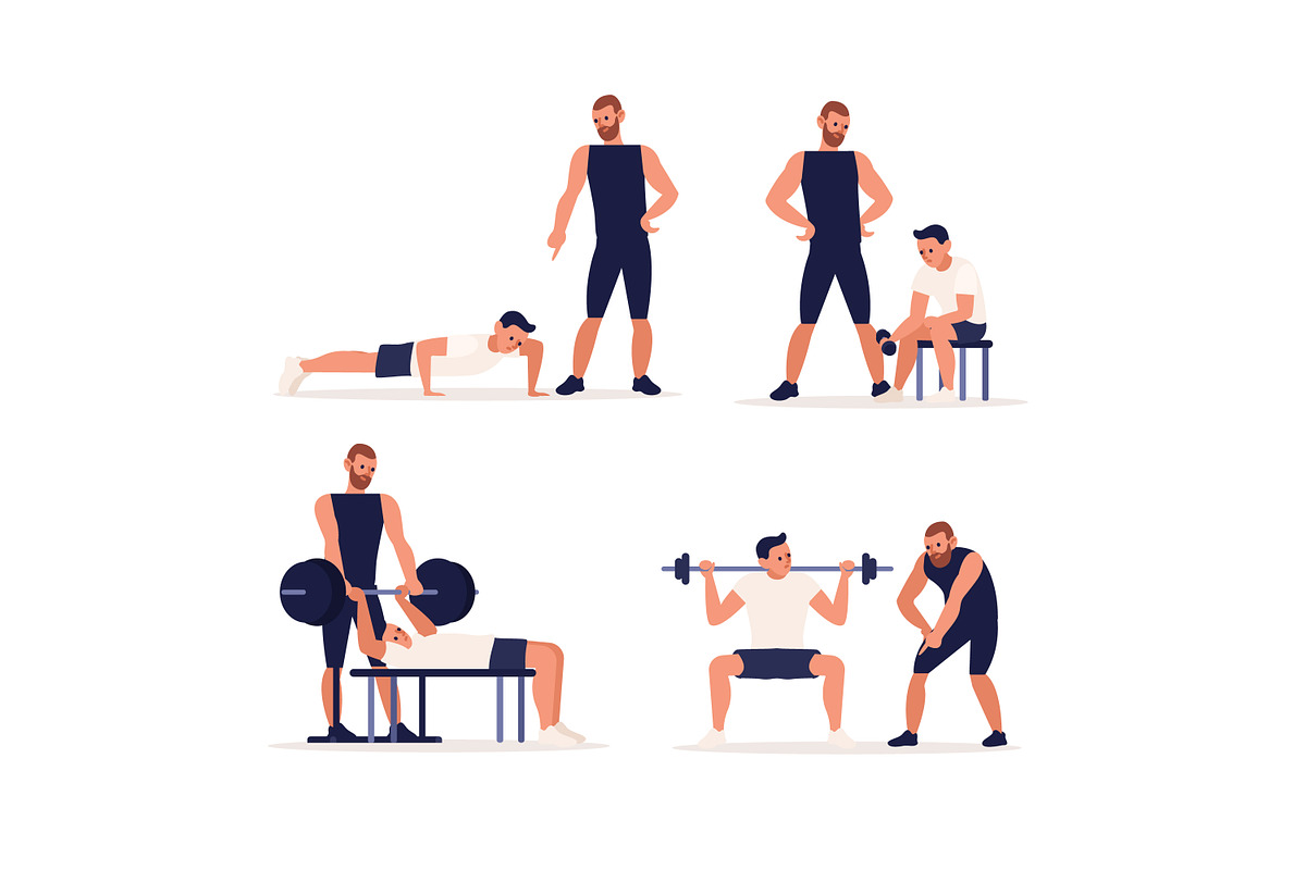 Personal trainer, sports set, a Person Illustration by Good Studio (Photo 3 of 3)