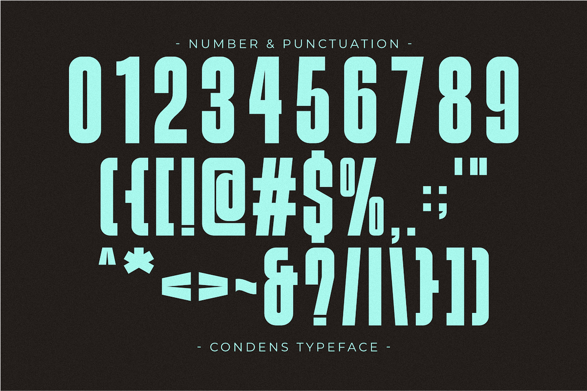 Condens - Modern Sans Serif, a Sans Serif Font by Pian45 Studio (Photo 6 of 8)