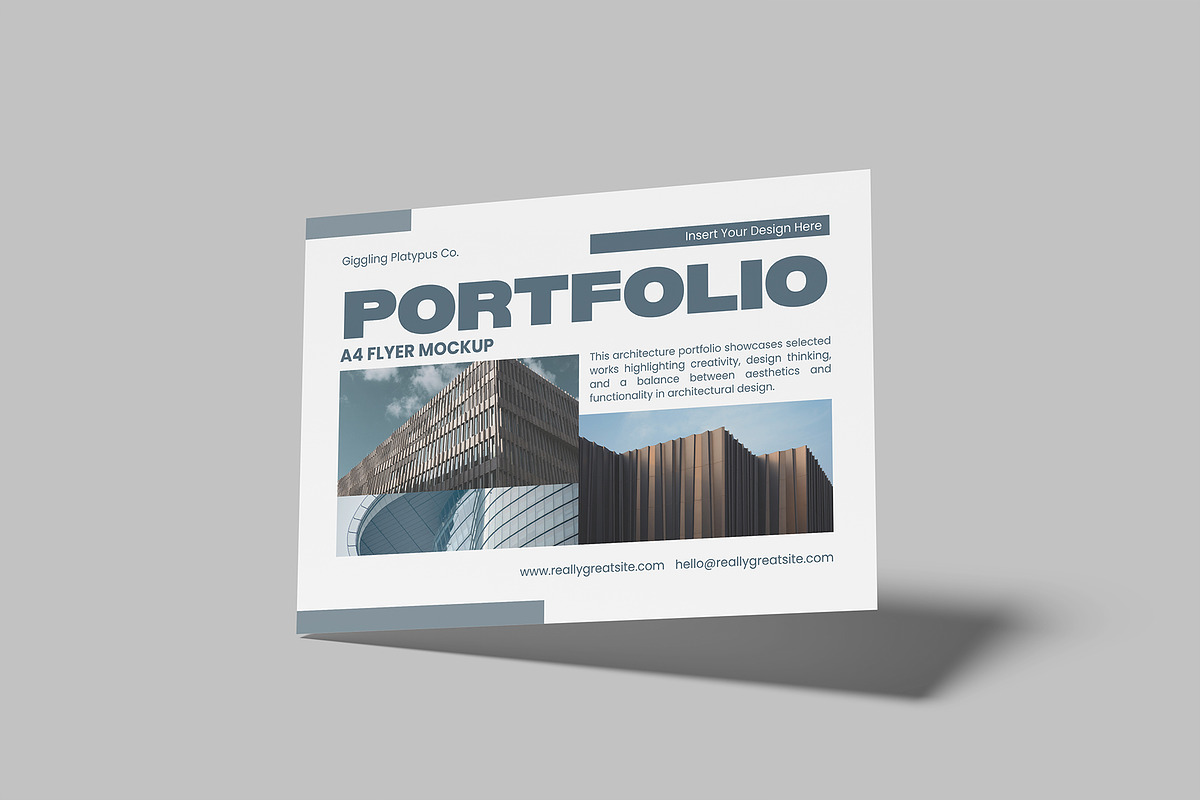 A4 Flyer Landscape Mockup, an Advertising Mockup by rizalamora (Photo 4 of 13)