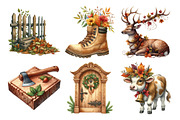 Watercolor Alpine Autumn Clipart, an Illustration by Daily.Designs (Thumbnail 2 of 4)