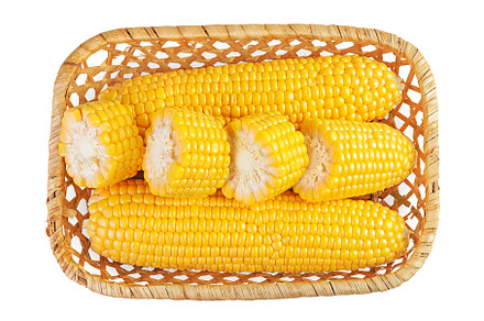 ear of corn in a wicker basket, a Food & Drink Photo by NataPhoto