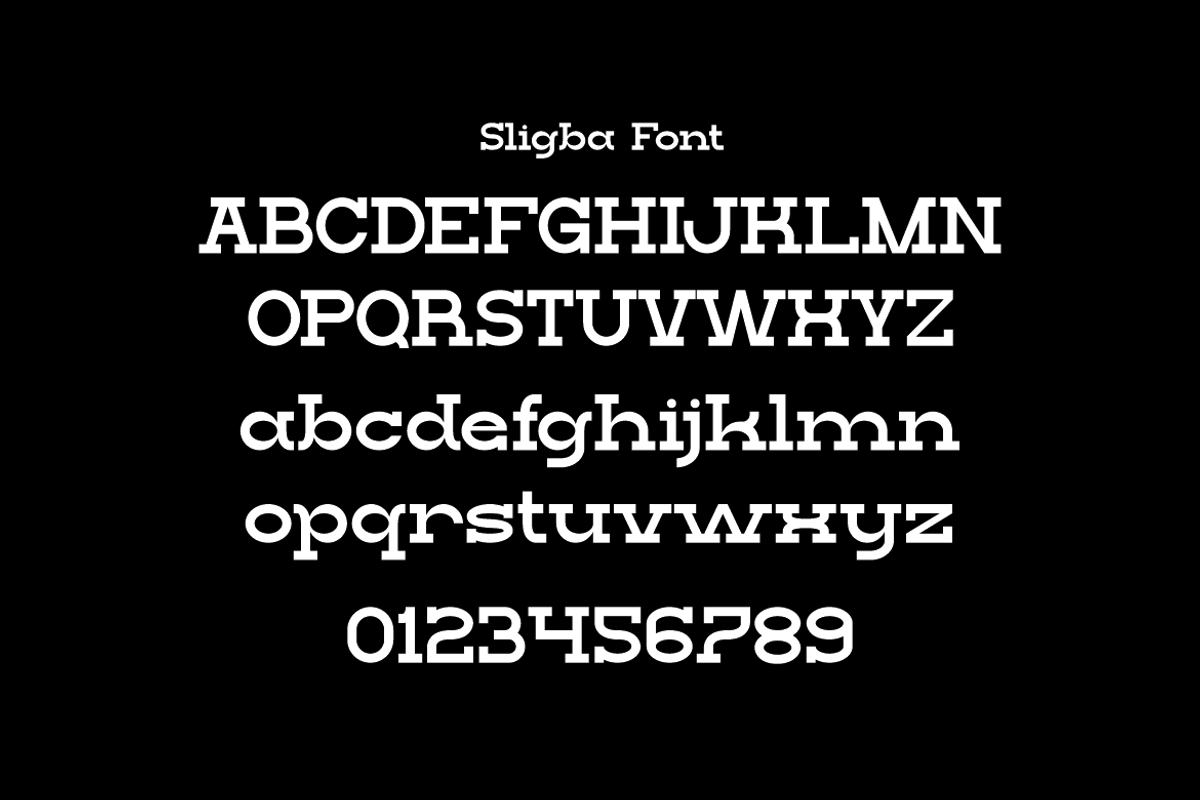 Sligba - Slab Sports Font, a Slab Serif Font by Iqsiart Studio (Photo 10 of 11)