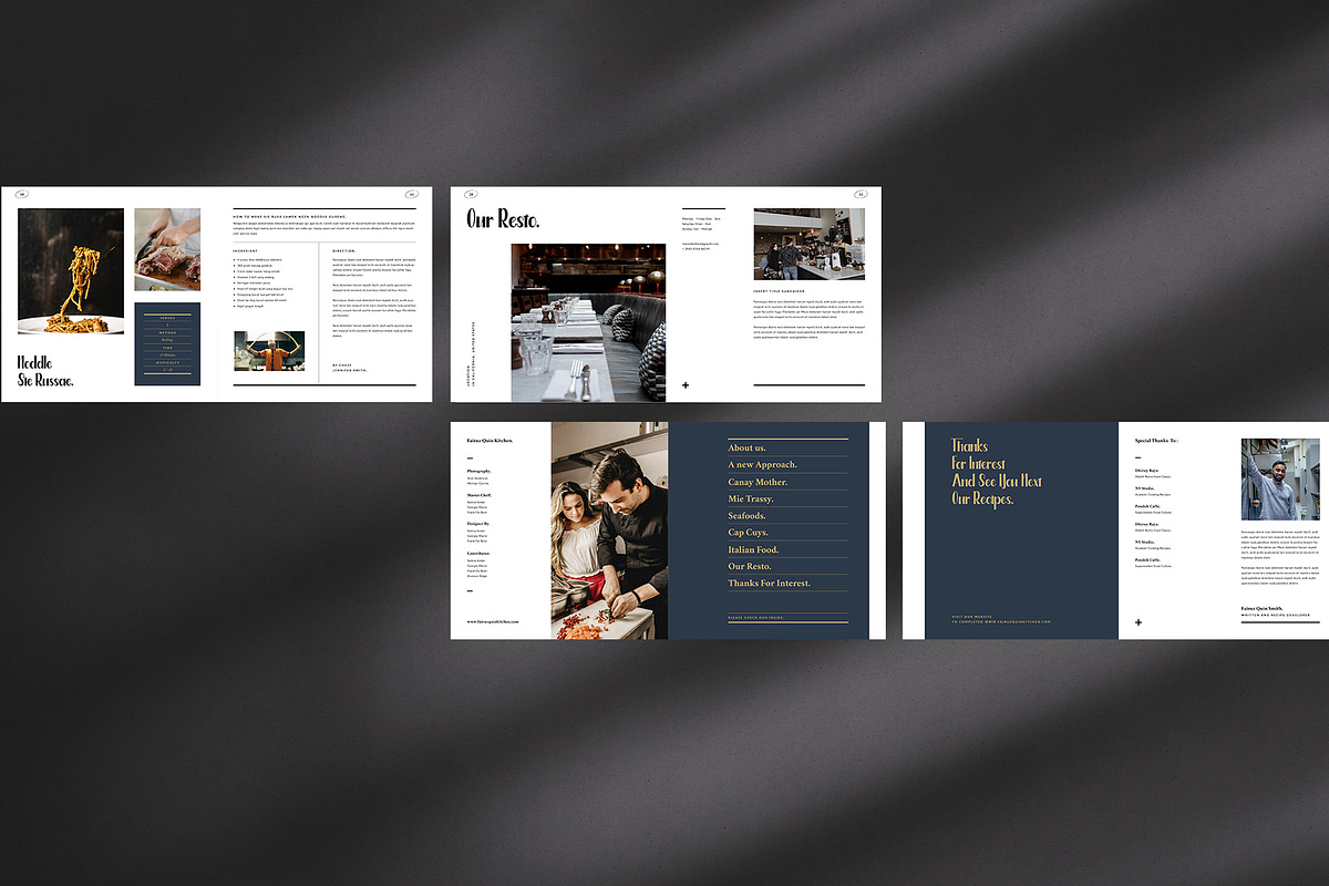 Square Cookbook / Recipe Book, a Brochure Template by Occy Design (Photo 6 of 8)