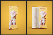 Yellow Roll Up Banner Mockup - 4 PSD, an Advertising Mockup by Muhazdinata (Thumbnail 1 of 6)