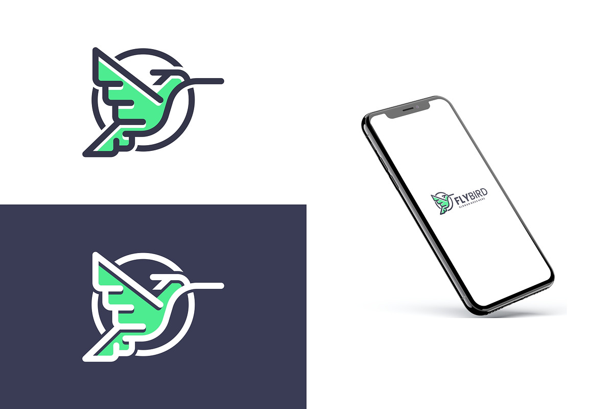 Modern Line Art Fly Bird Logo Design, a Branding & Logo Template by Artnivora.Std (Photo 3 of 4)