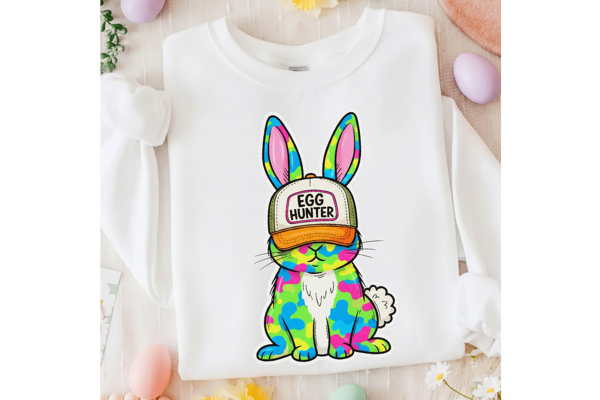 Egg Hunter Camo Easter Bunny PNG, an Illustration by designcity5 (Photo 4 of 9)