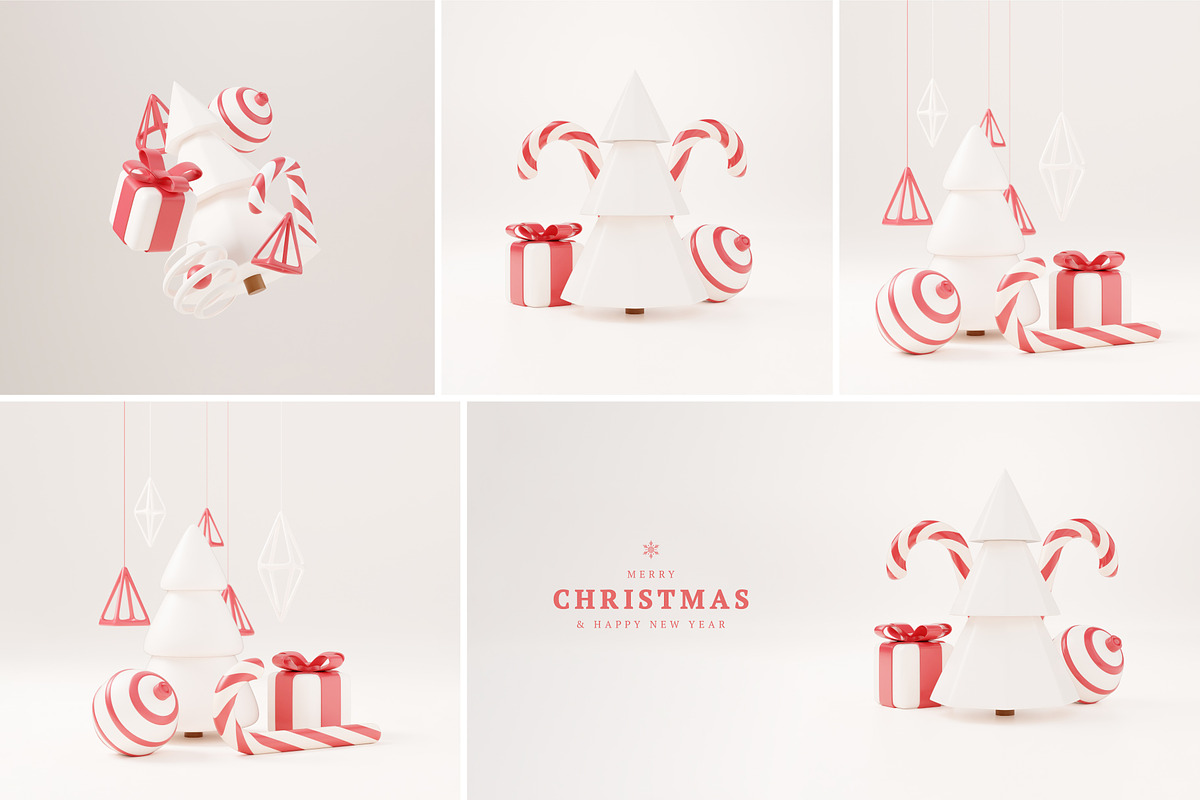 Christmas 3d rendering set, a Holiday Photo by Lunarts Studio (Photo 7 of 9)