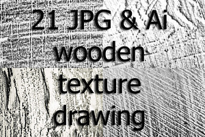 Set Wooden Texture. JPG & Vector