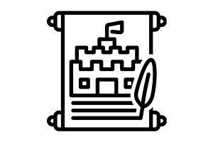 Historic mythological black icon, an Outline Icon by Creative priyanka