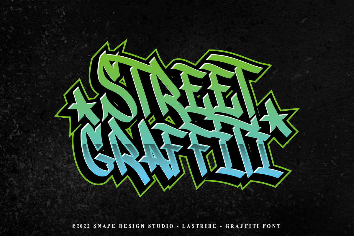 Lastribe - Graffiti Font, a Font by Snape Design Studio (Photo 3 of 5)