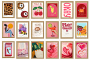 Trendy Pink Preppy Wall Art Prints, a Wallpaper Photo by Chipshpow Graphics (Thumbnail 6 of 10)