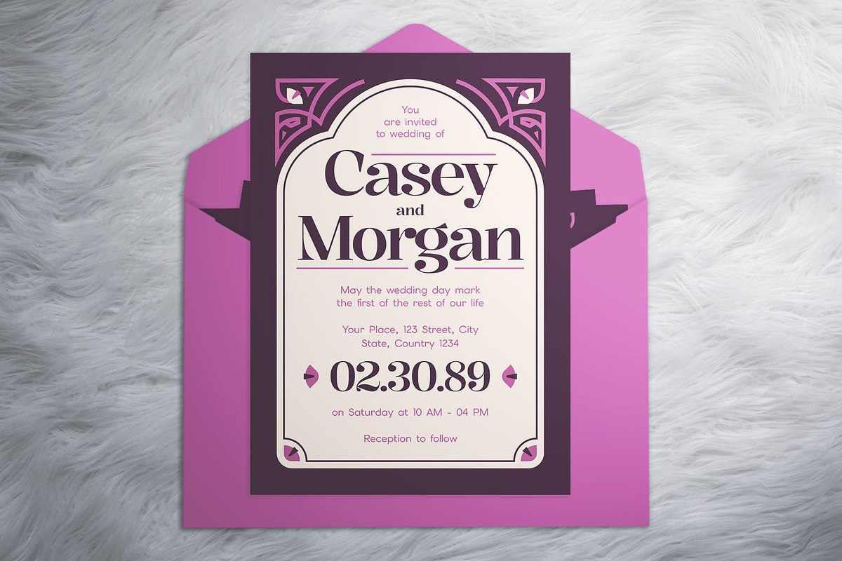 Floral Wedding Invitation Suite, an Invitation Template by The Good Store (Photo 2 of 4)