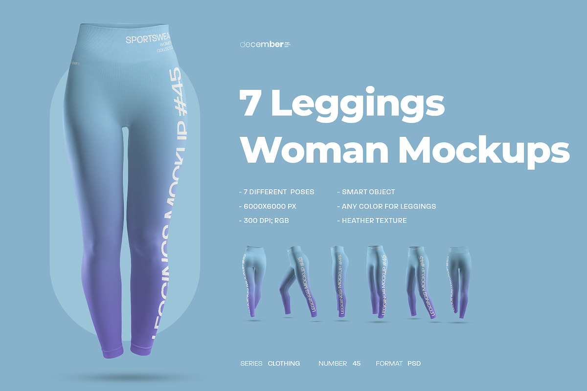 7 Mockups Sports Leggings, a Bottom Mockup by Grow Design Craft Studio (Photo 1 of 6)