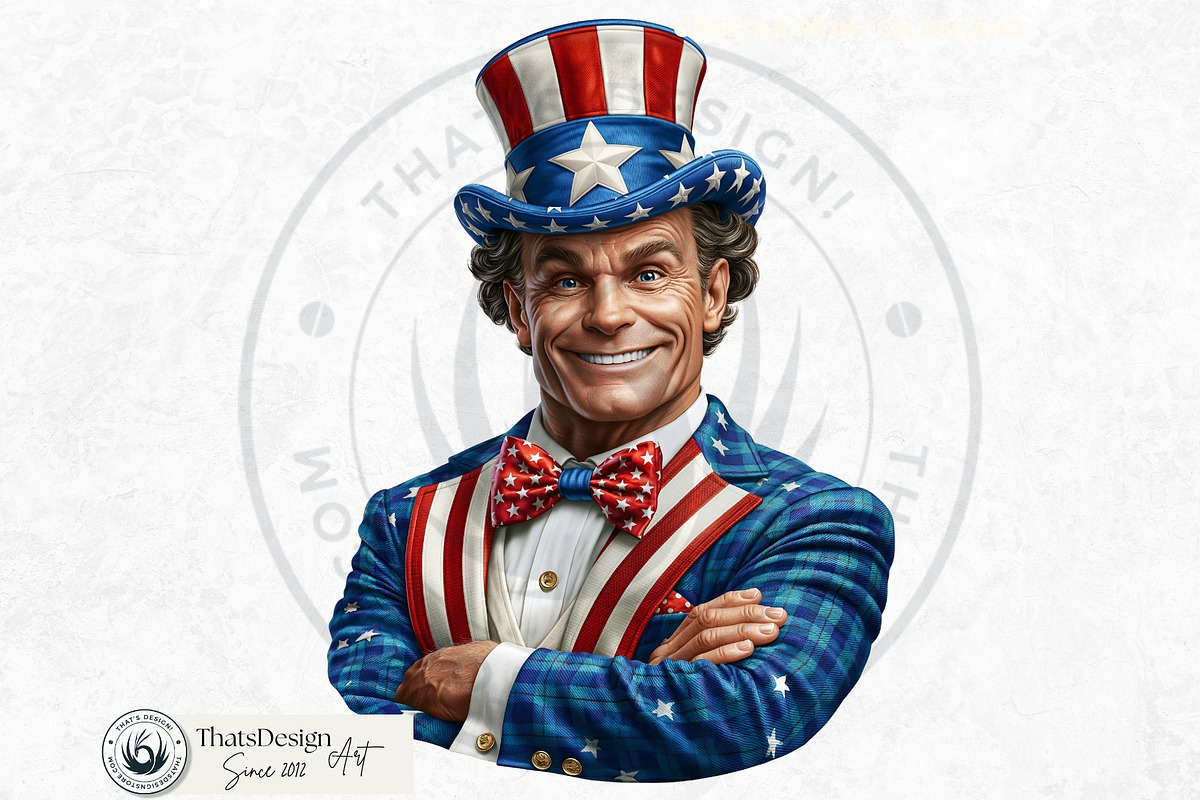 4th of july Patriotic Characters V1, a Person Illustration by ThatsDesignArt (Photo 11 of 12)
