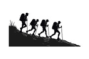 Team Hiking Silhouette Bundle, an Object Graphic by Gfx_Store (Thumbnail 7 of 15)