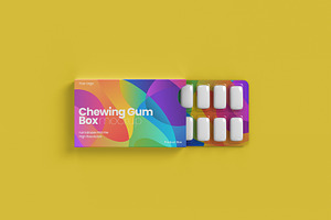 Chewing Gum Box Mockup