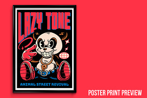 Lazy Tone T-Shirt Illustration