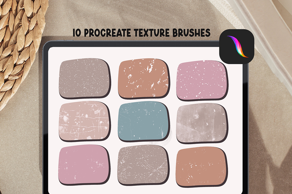 10 Grunge Distressed Procreate Brush, a Brush Add-On by Mastilo Designs (Photo 4 of 4)