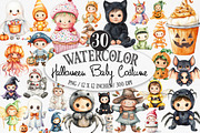Watercolor Halloween Baby Costume, an Illustration by Designking (Thumbnail 1 of 4)