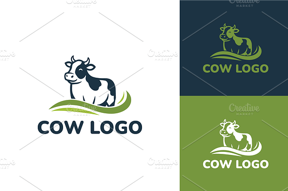 Logo Cow Vector Simple preview 2