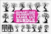 Tree Laser Cut Bundle | Decorative T, a Graphic by BIPLOB EXPERT (Thumbnail 1 of 11)
