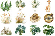 Watercolor Cute Safari Animals, an Illustration by DreamCafeArt (Thumbnail 5 of 8)