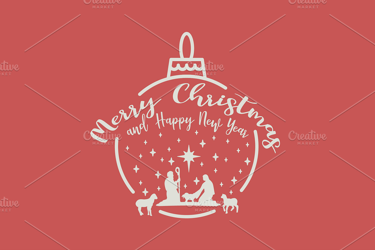 Merry Christmas cards set, a Decorative Illustration by IvanFet (Photo 4 of 14)