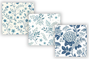 Blue Toile Seamless Digital Paper, a Pattern Graphic by FloridPrintables (Thumbnail 2 of 7)