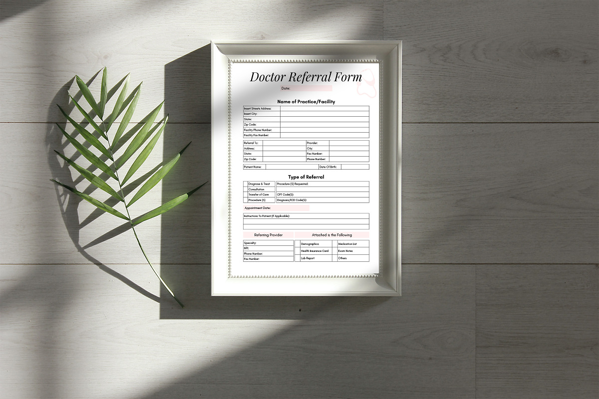 Printable Doctor Referral Form, a Print Template by Snapybiz (Photo 8 of 8)