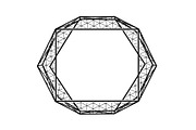 Polygon Frame & Label Bundle, an Illustration by Creativeshirt (Thumbnail 50 of 51)
