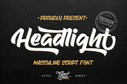 Headlight, a Script Font by figuree studio (Thumbnail 1 of 8)