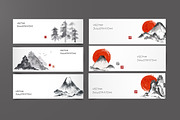 Japanese ink painting sumi-e, part 2, an Illustration by Elina_Li (Thumbnail 4 of 11)