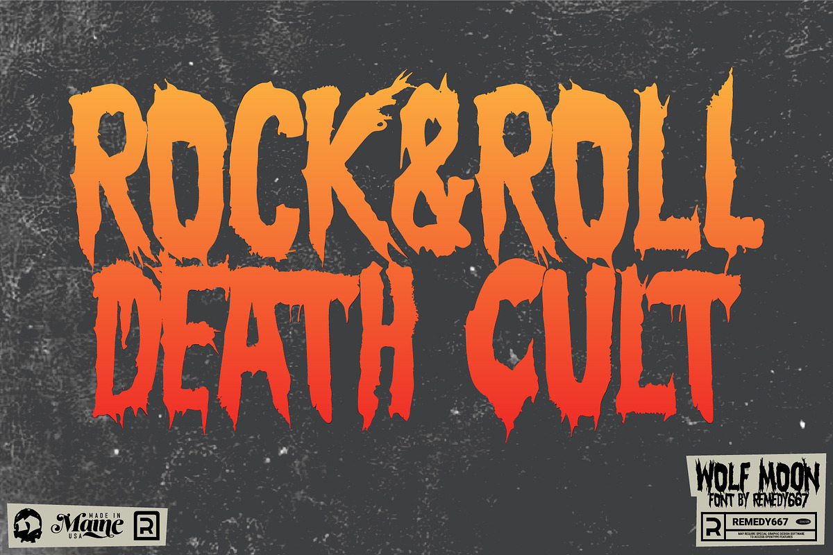 Wolf Moon Spooky Font, a Sans Serif Font by Remedy667 (Photo 5 of 6)