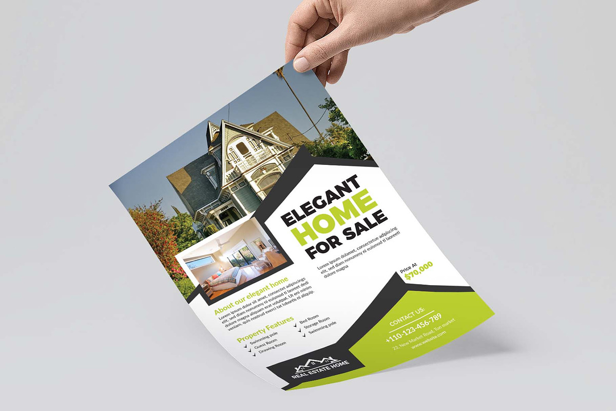 Real Estate Flyer Template (Editable, a Flyer Template by Creativpixl (Photo 5 of 5)