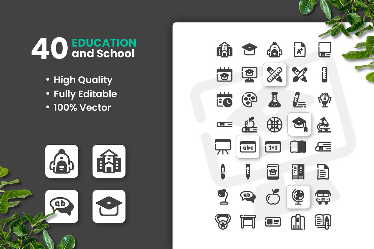 Education And School Icon Pack, a Solid Icon by erifqizeicon (Photo 3 of 3)
