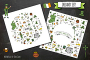 93 Ireland color hand drawn symbols!, a Background Graphic by Natasha-Pankina.com (Thumbnail 2 of 2)