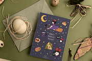 Ghibli Witch, cat, moon, stars,magic, a Seasonal Illustration by Mussbolo Studio (Thumbnail 2 of 4)