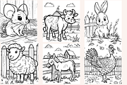Farmyard Animals Coloring Pages, an Animal Illustration by PrintHaven Designs (Thumbnail 9 of 9)