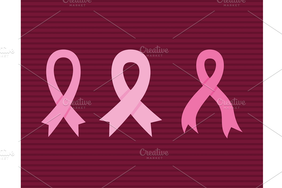 cancer ribbons designs, an Object Illustration by studiogstock