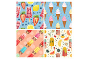 Summer Ice Cream Seamless Pattern, an Illustration by DreamArtGraphic (Thumbnail 2 of 5)